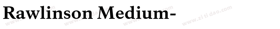 Rawlinson Medium字体转换